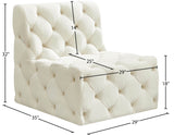Tuft Contemporary Armless Chair with Deep Button Tufting for Modern and Stylish Living Spaces