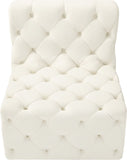 Tuft Contemporary Armless Chair with Deep Button Tufting for Modern and Stylish Living Spaces