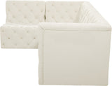 Tuft Soft Black Velvet Contemporary Modular Sectional with Deep Button Tufting for Any Space