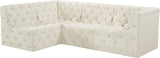 Tuft Soft Black Velvet Contemporary Modular Sectional with Deep Button Tufting for Any Space