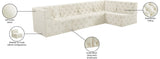 Tuft Soft Black Velvet Contemporary Modular Sectional with Deep Button Tufting for Any Space