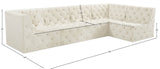 Tuft Soft Black Velvet Contemporary Modular Sectional with Deep Button Tufting for Any Space