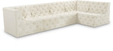 Tuft Soft Black Velvet Contemporary Modular Sectional with Deep Button Tufting for Any Space