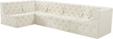 Tuft Soft Black Velvet Contemporary Modular Sectional with Deep Button Tufting for Any Space
