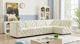 Tuft Soft Black Velvet Contemporary Modular Sectional with Deep Button Tufting for Any Space