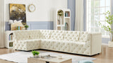 Tuft Soft Black Velvet Contemporary Modular Sectional with Deep Button Tufting for Any Space
