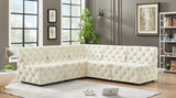 Tuft Soft Black Velvet Contemporary Modular Sectional with Deep Button Tufting for Any Space