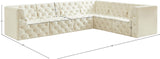 Tuft Soft Black Velvet Contemporary Modular Sectional with Deep Button Tufting for Any Space