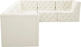 Tuft Soft Black Velvet Contemporary Modular Sectional with Deep Button Tufting for Any Space