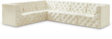 Tuft Soft Black Velvet Contemporary Modular Sectional with Deep Button Tufting for Any Space