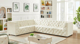 Tuft Soft Black Velvet Contemporary Modular Sectional with Deep Button Tufting for Any Space