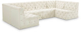 Tuft Soft Black Velvet Contemporary Modular Sectional with Deep Button Tufting for Any Space