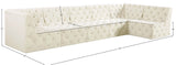 Tuft Soft Black Velvet Contemporary Modular Sectional with Deep Button Tufting for Any Space