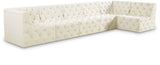Tuft Soft Black Velvet Contemporary Modular Sectional with Deep Button Tufting for Any Space