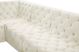 Tuft Soft Black Velvet Contemporary Modular Sectional with Deep Button Tufting for Any Space