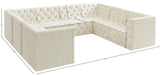 Tuft Soft Black Velvet Contemporary Modular Sectional with Deep Button Tufting for Any Space