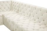 Tuft Soft Black Velvet Contemporary Modular Sectional with Deep Button Tufting for Any Space
