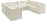 Tuft Soft Black Velvet Contemporary Modular Sectional with Deep Button Tufting for Any Space