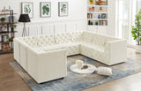 Tuft Soft Black Velvet Contemporary Modular Sectional with Deep Button Tufting for Any Space