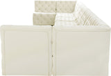 Tuft Soft Black Velvet Contemporary Modular Sectional with Deep Button Tufting for Any Space