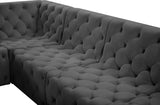 Tuft Velvet Modular Sectional Sofa - Deep Button Tufting, Soft Black Velvet, Infinite Configurations