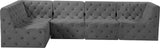 Tuft Velvet Modular Sectional Sofa - Deep Button Tufting, Soft Black Velvet, Infinite Configurations