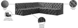 Tuft Velvet Modular Sectional Sofa - Deep Button Tufting, Soft Black Velvet, Infinite Configurations