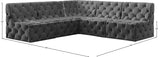 Tuft Velvet Modular Sectional Sofa - Deep Button Tufting, Soft Black Velvet, Infinite Configurations