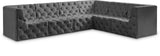 Tuft Velvet Modular Sectional Sofa - Deep Button Tufting, Soft Black Velvet, Infinite Configurations