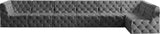 Tuft Velvet Modular Sectional Sofa - Deep Button Tufting, Soft Black Velvet, Infinite Configurations
