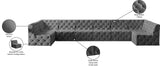 Tuft Velvet Modular Sectional Sofa - Deep Button Tufting, Soft Black Velvet, Infinite Configurations
