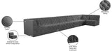 Tuft Velvet Modular Sectional Sofa - Deep Button Tufting, Soft Black Velvet, Infinite Configurations