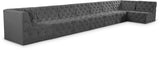 Tuft Velvet Modular Sectional Sofa - Deep Button Tufting, Soft Black Velvet, Infinite Configurations