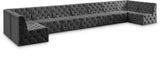 Tuft Velvet Modular Sectional Sofa - Deep Button Tufting, Soft Black Velvet, Infinite Configurations