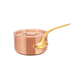 Mauviel M'Heritage M'250 B Copper Sauce Pan With Lid, Brass Handle