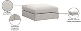 Beckham Contemporary Modular Ottoman - Soft Upholstered Design for Versatile Living Spaces