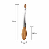 Walnut Wood Stainless Steel Kitchen Tongs