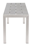 Metropolitan Double Bench Gray & Silver