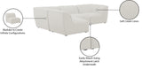 Miramar Modular Sectional: Luxurious Cream Linen Upholstery for Ultimate Comfort and Style