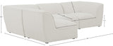 Miramar Modular Sectional: Luxurious Cream Linen Upholstery for Ultimate Comfort and Style