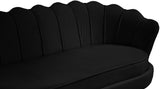 Gardenia Luxe Velvet Sofa with Glam Gold Chrome Legs and Deep Channel Tufting for Modern Elegance