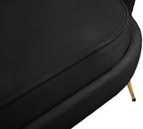 Gardenia Luxe Velvet Sofa with Glam Gold Chrome Legs and Deep Channel Tufting for Modern Elegance