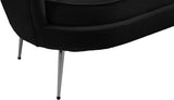 Gardenia Luxe Velvet Sofa with Glam Gold Chrome Legs and Deep Channel Tufting for Modern Elegance