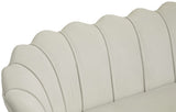 Gardenia Luxe Velvet Sofa with Glam Gold Chrome Legs and Deep Channel Tufting for Modern Elegance