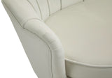 Gardenia Luxe Velvet Sofa with Glam Gold Chrome Legs and Deep Channel Tufting for Modern Elegance
