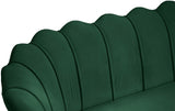 Gardenia Luxe Velvet Sofa with Glam Gold Chrome Legs and Deep Channel Tufting for Modern Elegance