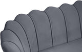 Gardenia Luxe Velvet Sofa with Glam Gold Chrome Legs and Deep Channel Tufting for Modern Elegance