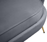 Gardenia Luxe Velvet Sofa with Glam Gold Chrome Legs and Deep Channel Tufting for Modern Elegance