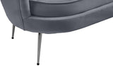 Gardenia Luxe Velvet Sofa with Glam Gold Chrome Legs and Deep Channel Tufting for Modern Elegance