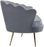 Gardenia Luxe Velvet Sofa with Glam Gold Chrome Legs and Deep Channel Tufting for Modern Elegance